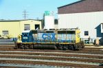 CSX 6318 sits in its rusted glory under blue skies